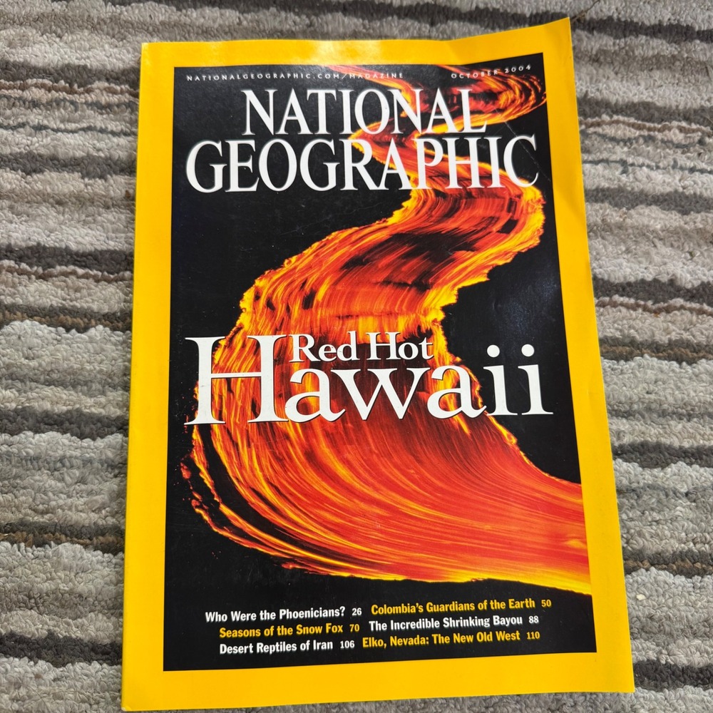National Geographic Magazine October‎ 2004 Hawaii Volcanoes Phoenicians Snow Fox